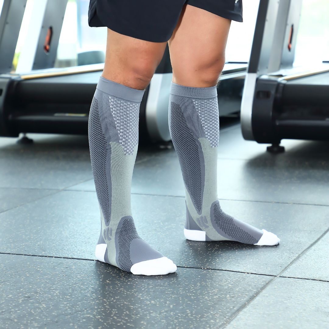 Ultra-V-Streifen Kniehohe Kompression Socken