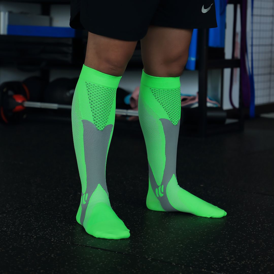 Ultra-V-Streifen Kniehohe Kompression Socken