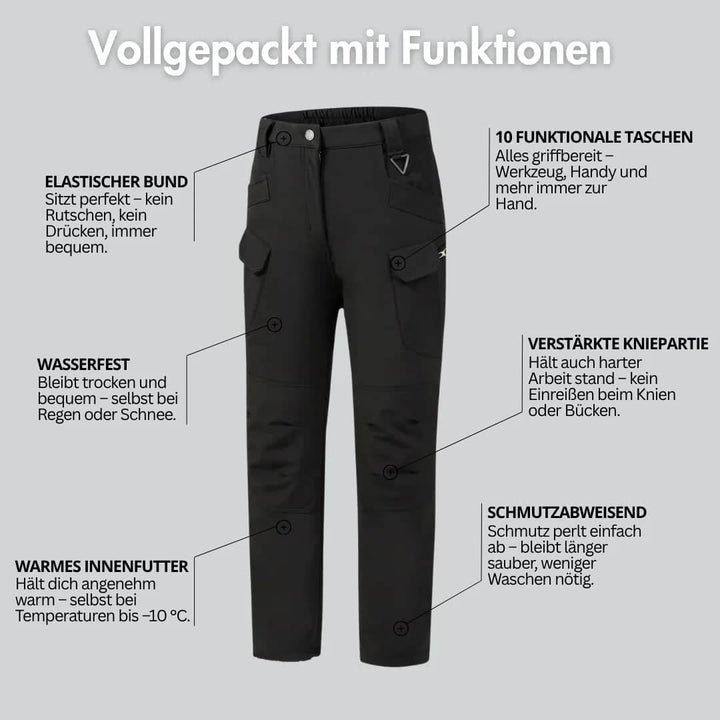 Herren Cargo Pant : Wasserdichte Hosen mit Tasche Militär