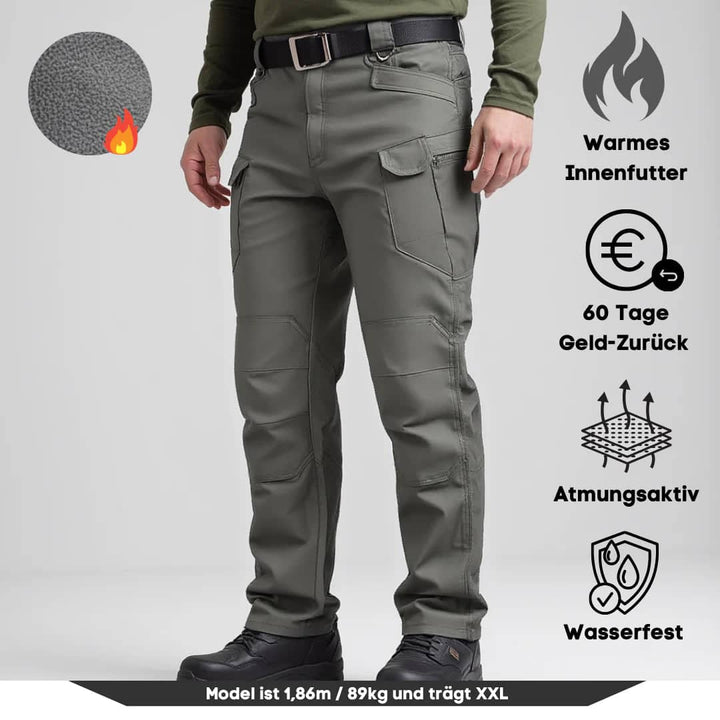 Herren Cargo Pant : Wasserdichte Hosen mit Tasche Militär